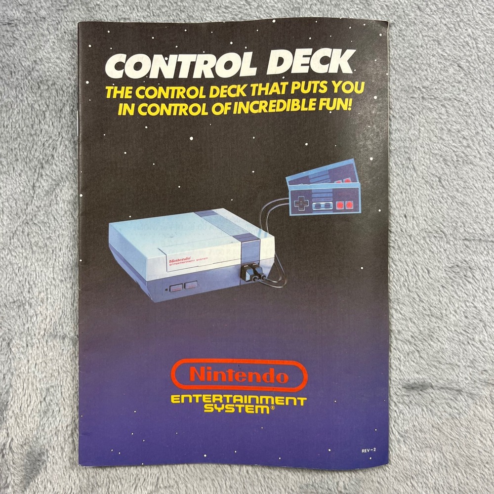 Vintage Nintendo NES Control Deck Manual Instruction Booklet Collectibles Gaming